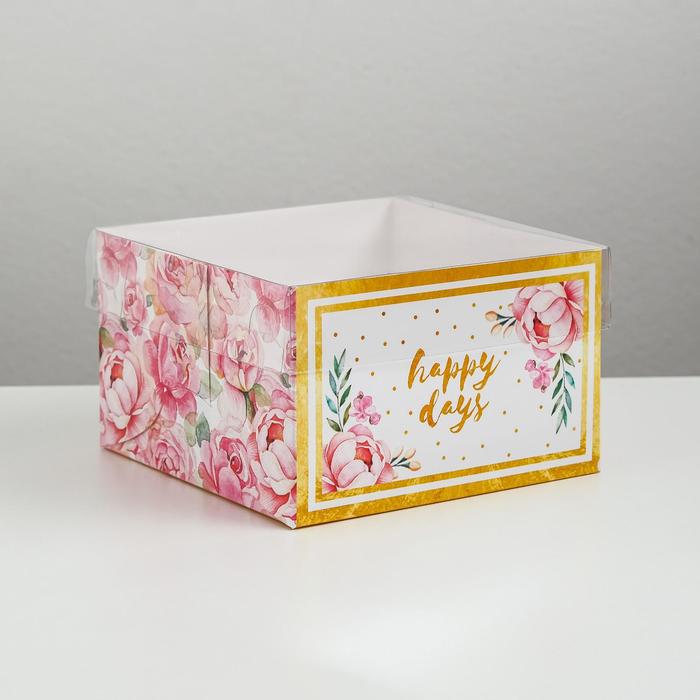 Коробка на 4 капкейка Happy days, 16 × 16 × 10 см
Коробка на 4 капкейка Happy days, 16 × 16 × 10 см