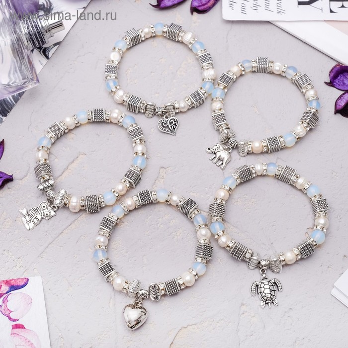 Браслет с подвеской "Жемчуг" с лунным камнем
Браслет с подвеской "Жемчуг" с лунным камнем