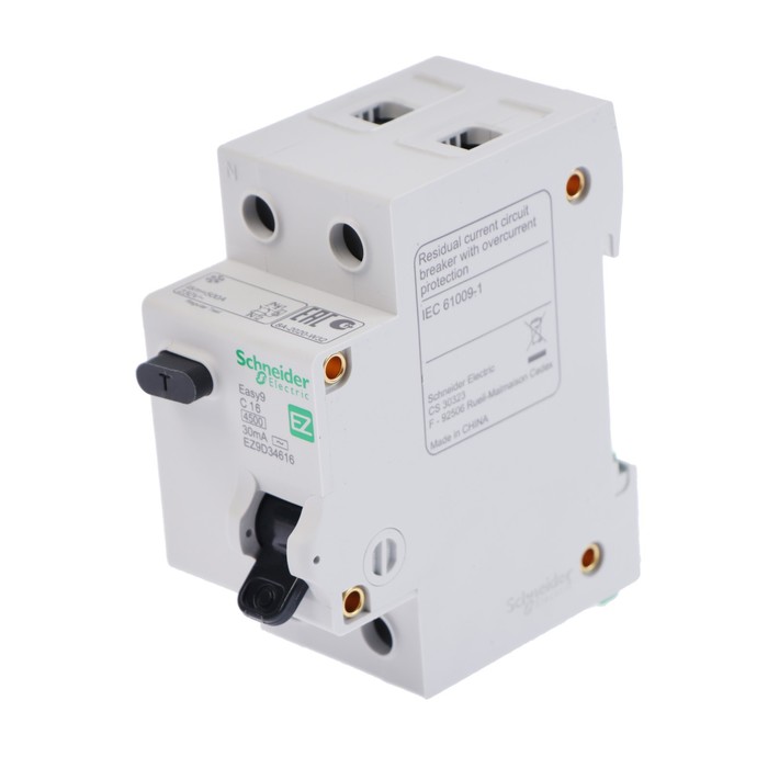 Дифференциальный автомат Schneider Electric серии Easy 9, 2п, 16 А, 30 мА, 4.5 кА, х-ка С,
Дифференциальный автомат Schneider Electric серии Easy 9, 2п, 16 А, 30 мА, 4.5 кА, х-ка С,
