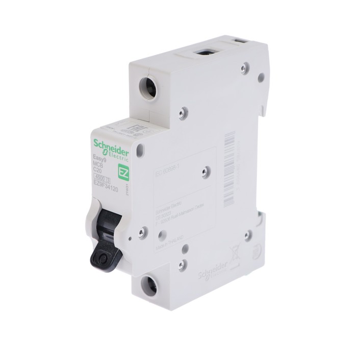 Выключатель автоматический SE Easy 9, 1 полюс, С, 20 А, 4.5 кА, EZ9F34120
Выключатель автоматический SE Easy 9, 1 полюс, С, 20 А, 4.5 кА, EZ9F34120