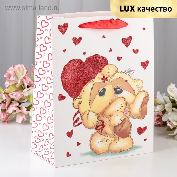 Пакет ламинированный "Любовь", люкс, 26 х 12 х 32 см
Пакет ламинированный "Любовь", люкс, 26 х 12 х 32 см