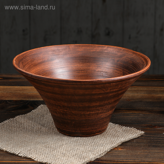 Салатник "Гладкий", красная глина, 1.6 л 
Салатник "Гладкий", красная глина, 1.6 л