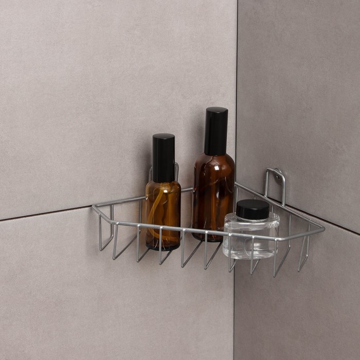 Полка угловая, 1 ярус, 18×18×11 см, цвет хром
Полка угловая, 1 ярус, 18×18×11 см, цвет хром