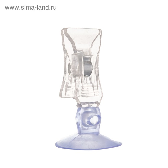 фото Присоска d46мм, с зажимом-прищепкой, цвет прозрачный