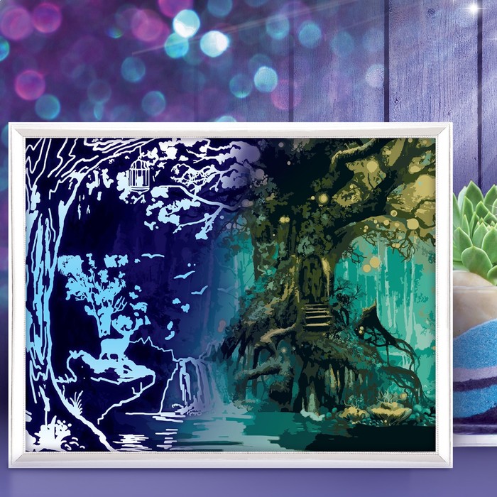 Лунная роспись по номерам без подрамника "Лес", 30 х 40 см
Лунная роспись по номерам без подрамника "Лес", 30 х 40 см