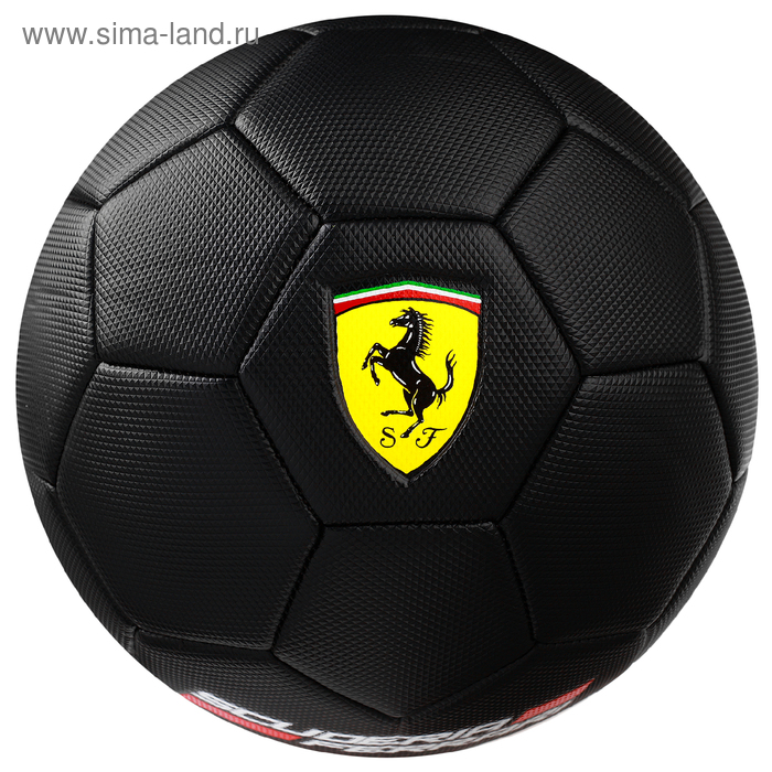 фото Мяч футбольный ferrari, размер 5, pvc, цвет чёрный