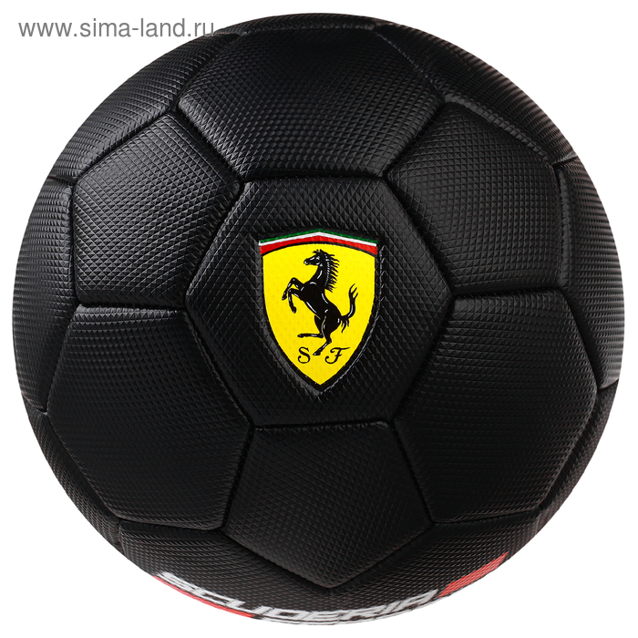 фото Мяч футбольный ferrari, размер 3, pvc, цвет чёрный