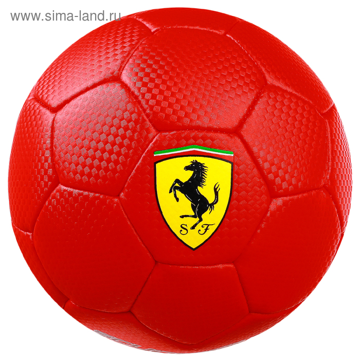 фото Мяч футбольный ferrari, размер 2, pu, цвет красный