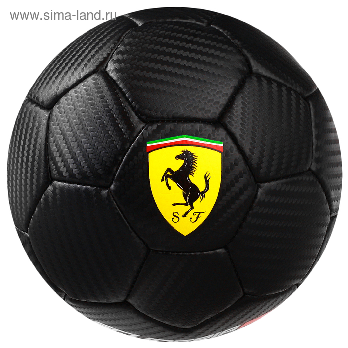 фото Мяч футбольный ferrari, размер 2, pu, цвет чёрный