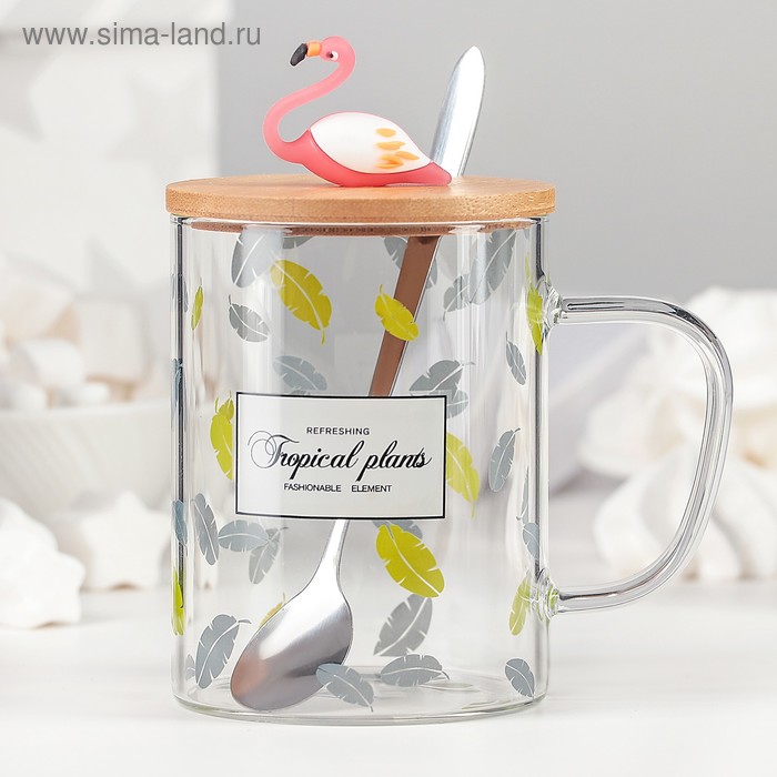Кружка «Тропики», 400 мл, с деревянной крышкой и ложкой, рисунок МИКС
Кружка «Тропики», 400 мл, с деревянной крышкой и ложкой, рисунок МИКС