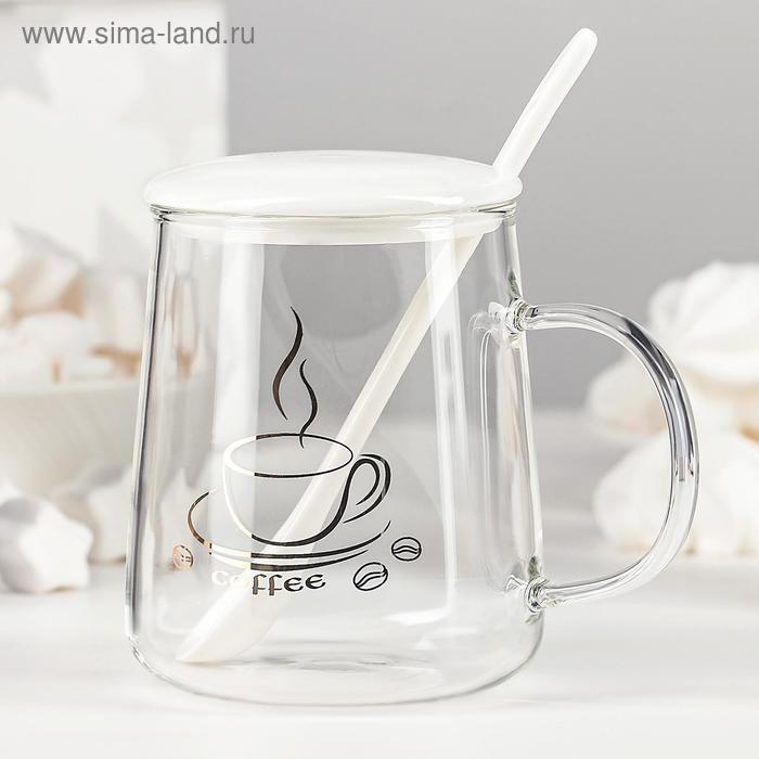 Кружка «Кофе», 500 мл, с керамической крышкой и ложкой, рисунок МИКС
Кружка «Кофе», 500 мл, с керамической крышкой и ложкой, рисунок МИКС