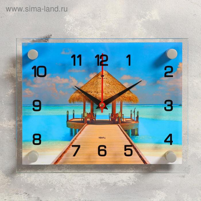 Часы настенные, серия: Море, "Пляж", плавный ход, 20 х 26 см 
Часы настенные, серия: Море, "Пляж", плавный ход, 20 х 26 см