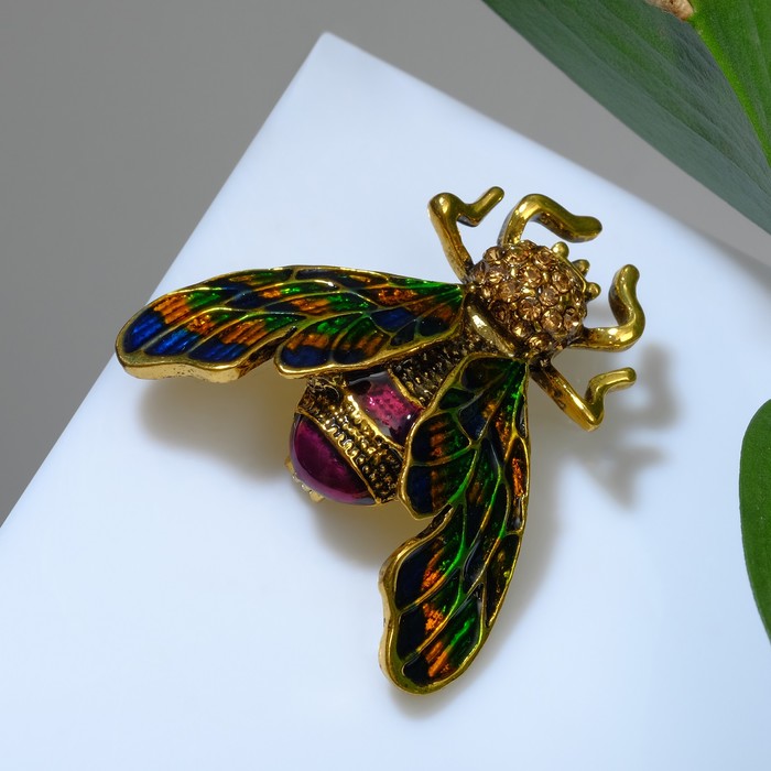 Брошь "Муха" большими крыльями, цвет фиолетово-зеленый в черненом золоте
Брошь "Муха" большими крыльями, цвет фиолетово-зеленый в черненом золоте