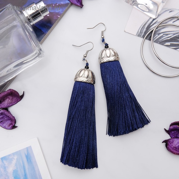 Серьги "Кисти" рандеву, цвет тёмно-синий в серебре, длина кисти 9 см
Серьги "Кисти" рандеву, цвет тёмно-синий в серебре, длина кисти 9 см