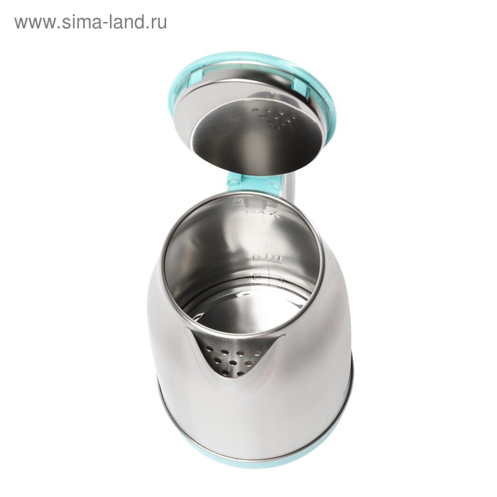 фото Чайник электрический sakura sa-2147bl, металл, 1.8 л, 1800 вт, голубой