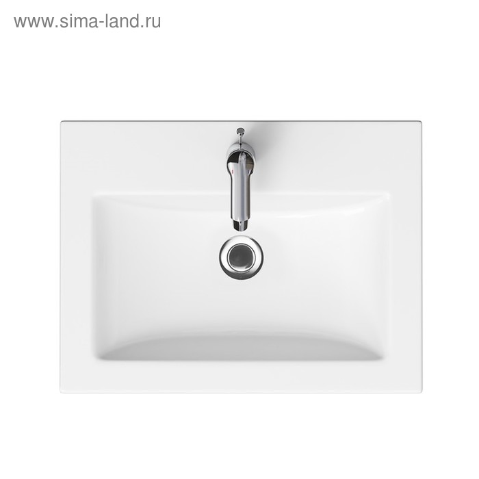 фото Раковина встраиваемая cersanit como 60, с 1 отверстием под смеситель, цвет белый