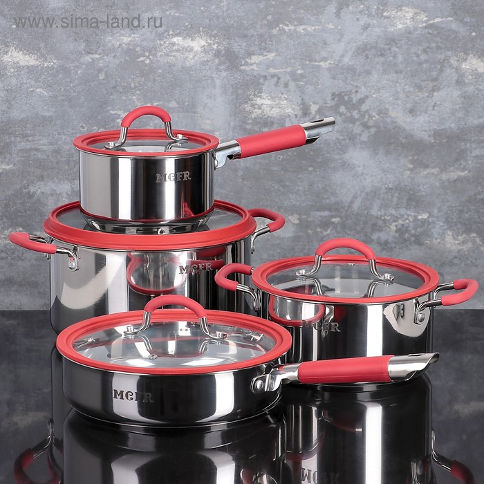 Набор посуды MCFR, 4 предмета: ковш 1,8 л; кастрюля 2,8 л, сковорда d=25 см, кастрюля 5,6 л
Набор посуды MCFR, 4 предмета: ковш 1,8 л; кастрюля 2,8 л, сковорда d=25 см, кастрюля 5,6 л