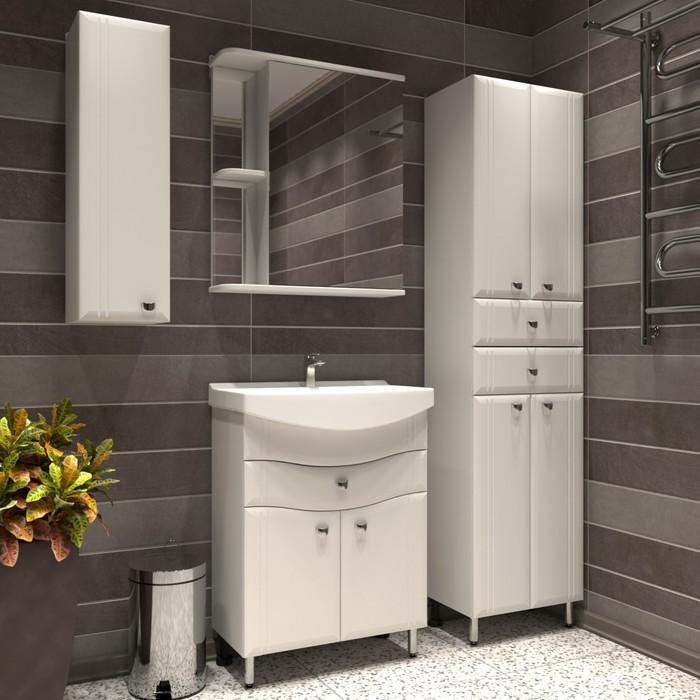 фото Пенал на ножках для ванной комнаты "тура 45", 45 х 30 х 181 см альтерна