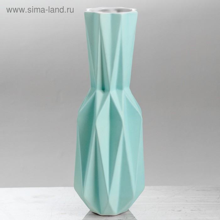 Ваза керамическая "Оригами", настольная, геометрия, бирюзовая, 31 см
Ваза керамическая "Оригами", настольная, геометрия, бирюзовая, 31 см