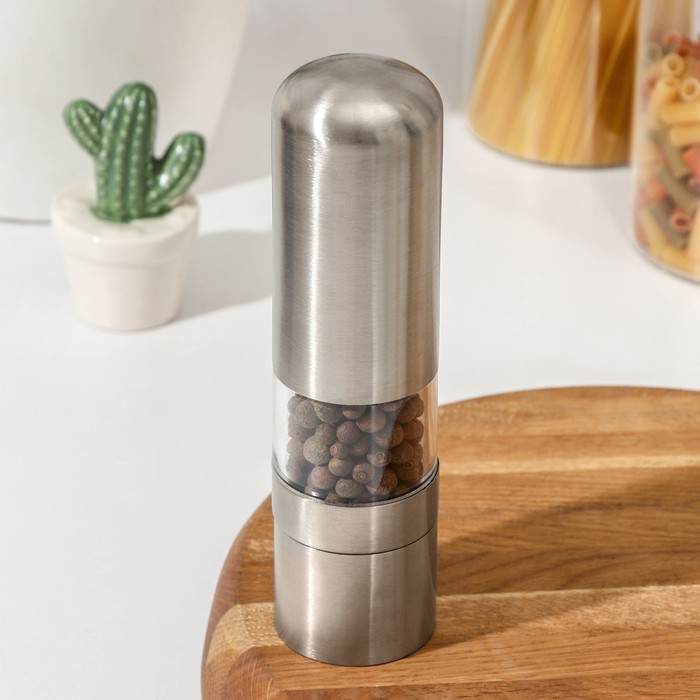 Мельница «Капля», 19,5×5 см, керамический механизм, цвет металлик
Мельница «Капля», 19,5×5 см, керамический механизм, цвет металлик