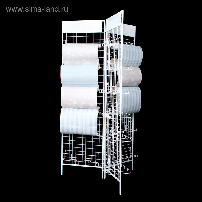 Стойка-сетка, трехлучевая, 2230*630, 3мм, в комплекте 24 полки для обоев и рулонов, цвет белый
Стойка-сетка, трехлучевая, 2230*630, 3мм, в комплекте 24 полки для обоев и рулонов, цвет белый