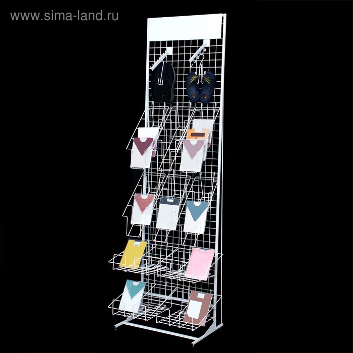 Стойка-сетка, односторонняя, 2230*630, 3мм, в комплекте 2 кронштейна, 10 корзин, цвет белый
Стойка-сетка, односторонняя, 2230*630, 3мм, в комплекте 2 кронштейна, 10 корзин, цвет белый