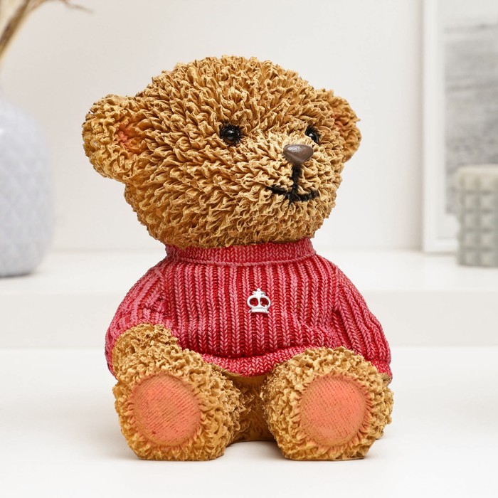 фото Копилка "мишка в розовом свитере" 12х13х17см хорошие сувениры