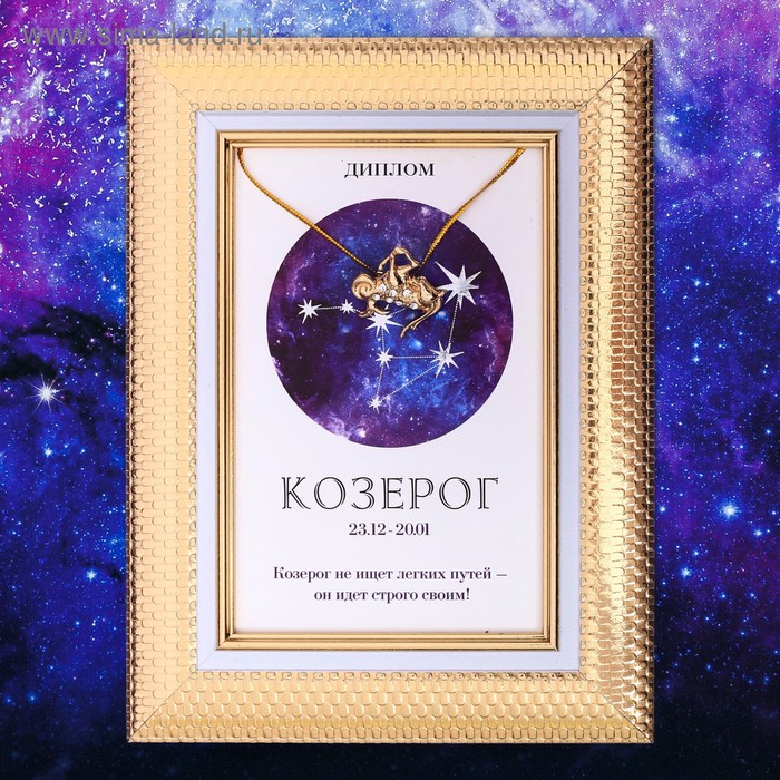 Подарочный набор диплом и брошь гороскоп "Козерог", 15 х 15 см
Подарочный набор диплом и брошь гороскоп "Козерог", 15 х 15 см