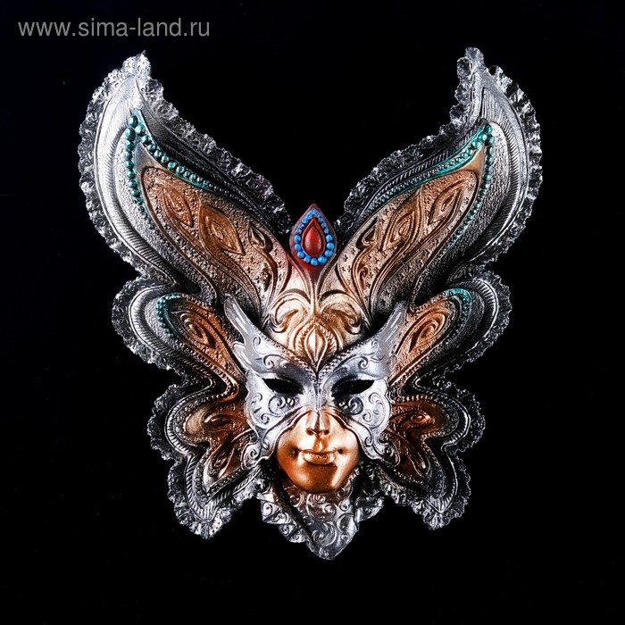 фото Венецианская маска "бабочка" 25см микс хорошие сувениры