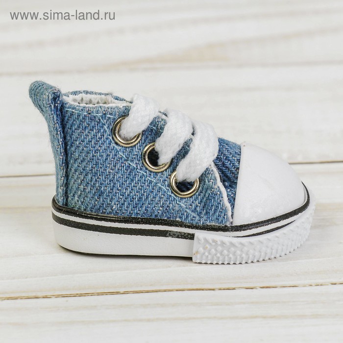 фото Кеды для кукол, длина подошвы 5 см, цвет джинса