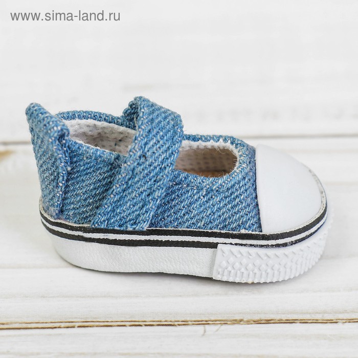 фото Полукеды для кукол, длина подошвы 5 см, цвет джинса
