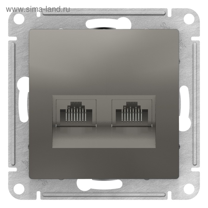Розетка SE ATLASDESIGN, двойная, компьютерная, RJ45+RJ45,кат.5E, механизм, цвет сталь
Розетка SE ATLASDESIGN, двойная, компьютерная, RJ45+RJ45,кат.5E, механизм, цвет сталь