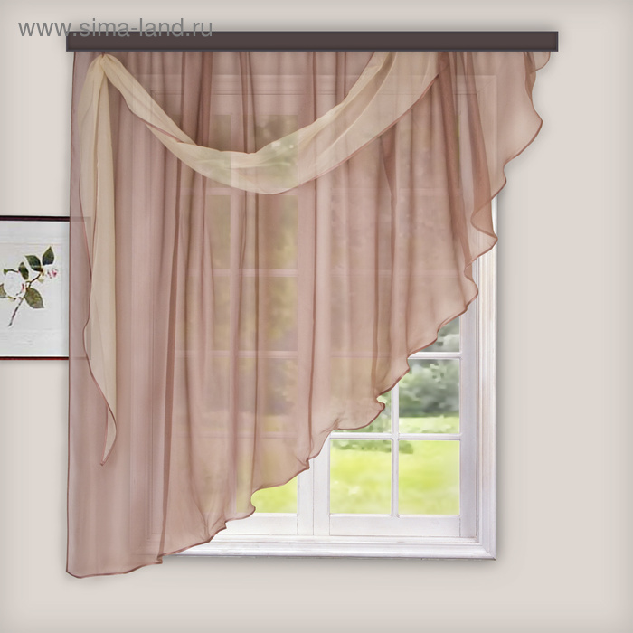 Комплект штор для кухни Весна 280х160 см, какао лев., 100% п/э
Комплект штор для кухни Весна 280х160 см, какао лев., 100% п/э