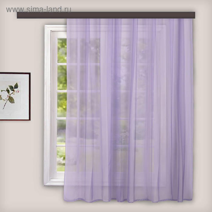 Штора вуаль однотонная 140х145 см, цвет сирень
Штора вуаль однотонная 140х145 см, цвет сирень