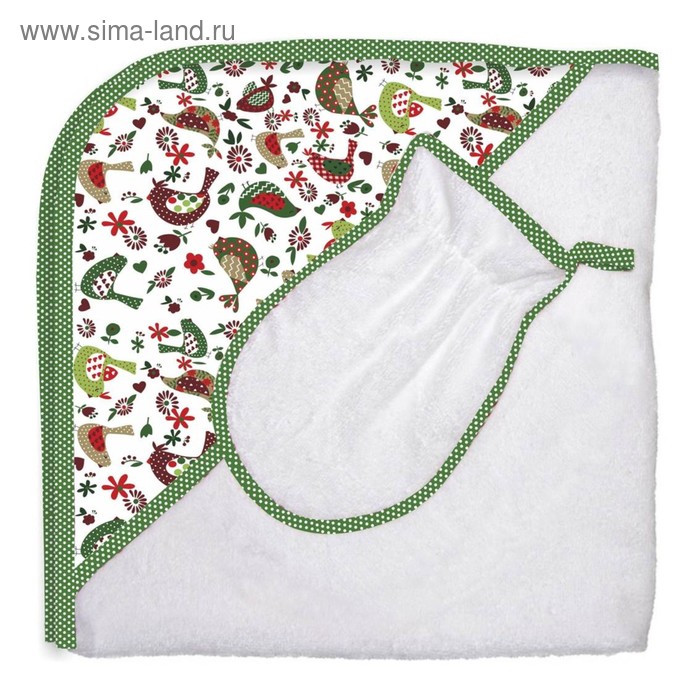 Набор для купания «Кантри», пелёнка 75х75 см, рукавичка, зелёный
Набор для купания «Кантри», пелёнка 75х75 см, рукавичка, зелёный