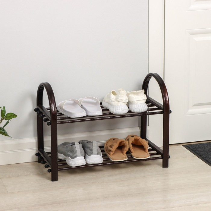 Подставка для обуви «Эстель», 2 яруса 56×27×44 см, цвет чёрный
Подставка для обуви «Эстель», 2 яруса 56×27×44 см, цвет чёрный