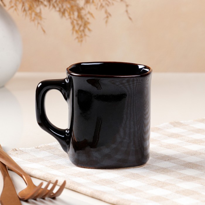 Кружка "Квадрат", коричневая, керамика, 0.2 л, 1 сорт
Кружка "Квадрат", коричневая, керамика, 0.2 л, 1 сорт