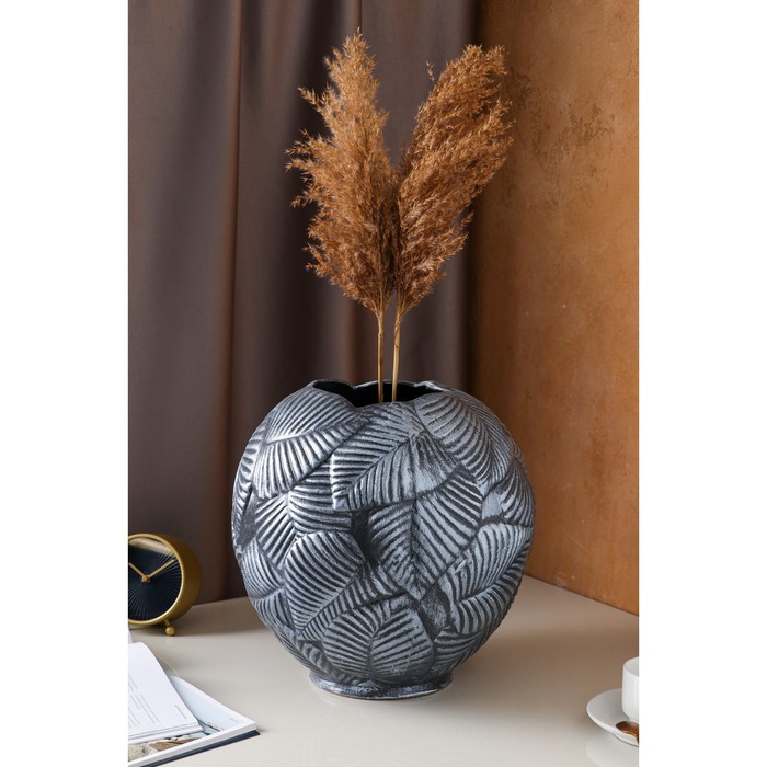 Ваза керамическая "Лист", настольная, серебро, 34 см
Ваза керамическая "Лист", настольная, серебро, 34 см