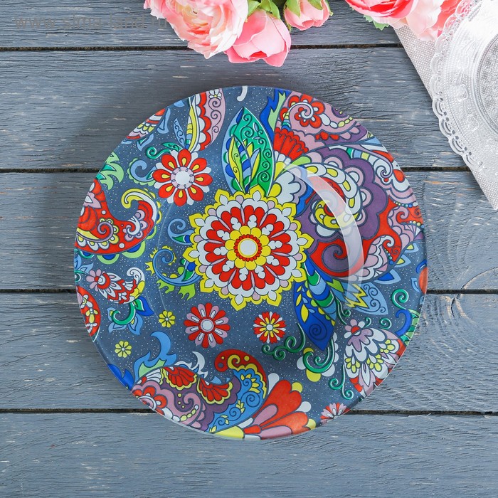 Тарелка стеклянная «Витраж» 20 см
Тарелка стеклянная «Витраж» 20 см