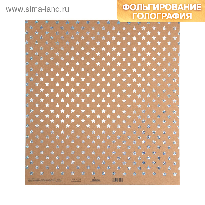 Бумага для скрапбукинга крафтовая с голографическим фольгированием «Звёздное небо», 30.5 × 32 см
Бумага для скрапбукинга крафтовая с голографическим фольгированием «Звёздное небо», 30.5 × 32 см