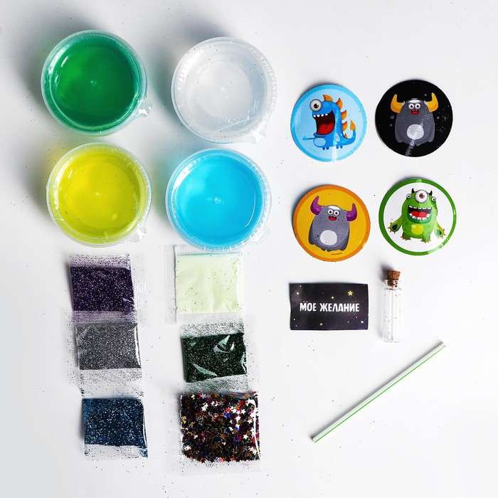 Набор лизунов «Слайм. Загадай желание. Джунгли», светящихся в темноте 
Набор лизунов «Слайм. Загадай желание. Джунгли», светящихся в темноте