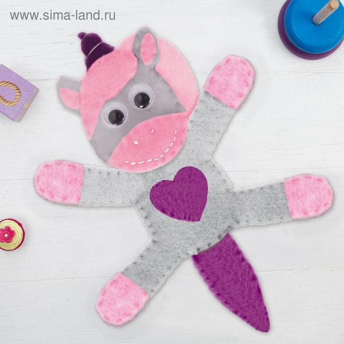 Игрушка из фетра с магнитами, набор для создания "Единорог" 
Игрушка из фетра с магнитами, набор для создания "Единорог"
