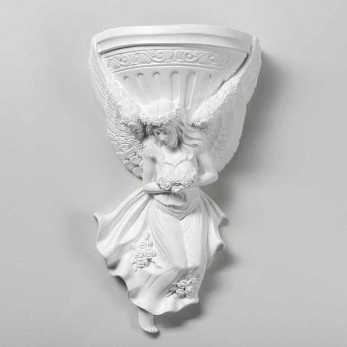 Кашпо настенное декоративное "Ангел", белое, гипс, 24х14х41 см
Кашпо настенное декоративное "Ангел", белое, гипс, 24х14х41 см