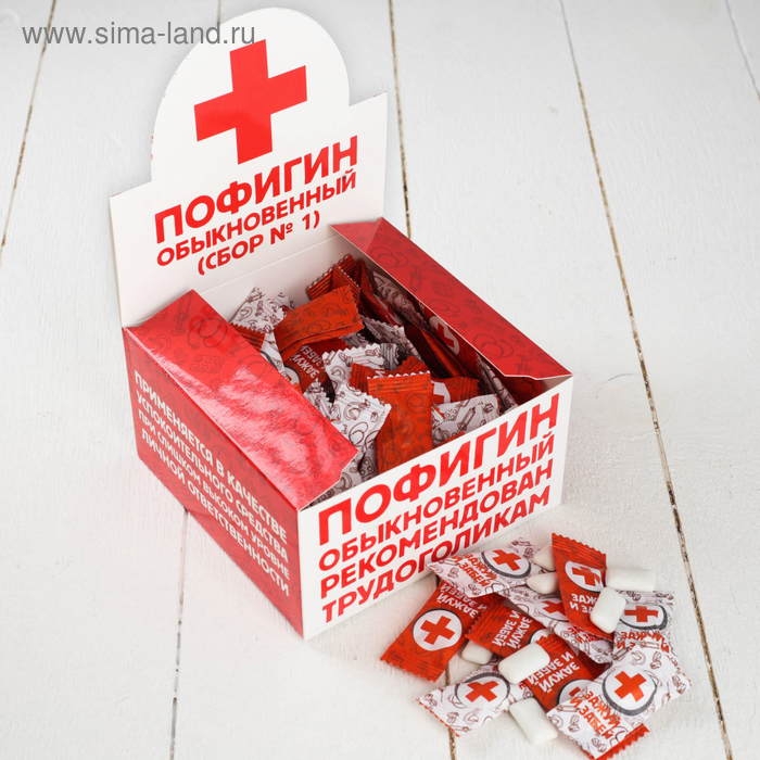 Жевательная резинка «Пофигин обыкновенный»: с мятным вкусом, 100 шт.
Жевательная резинка «Пофигин обыкновенный»: с мятным вкусом, 100 шт.