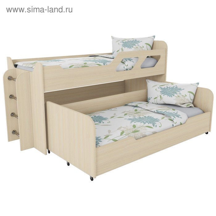 фото Кровать вега 5, 2090х850х1020, дуб молочный