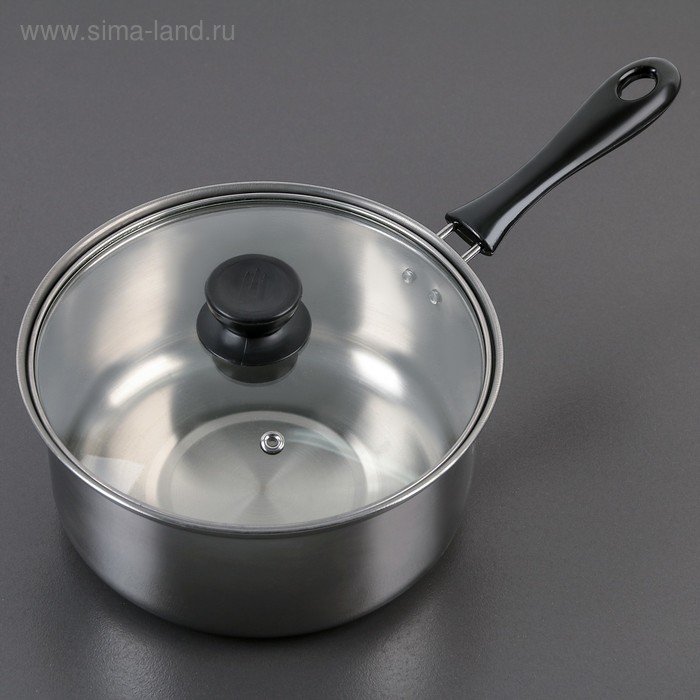 Ковш, 2 л, 19,5×8 см, стеклянная крышка 
Ковш, 2 л, 19,5×8 см, стеклянная крышка