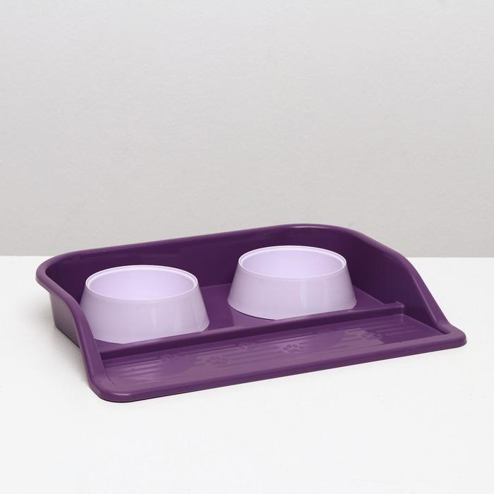 Миски с лотком "Феликс" 0,3 л, 41 x 30 x 6 см, фиолетовый лоток, белые миски
Миски с лотком "Феликс" 0,3 л, 41 x 30 x 6 см, фиолетовый лоток, белые миски