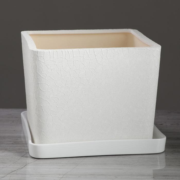 Горшок для цветов "Квадрат", шёлк, белый, керамика, 5.5 л
Горшок для цветов "Квадрат", шёлк, белый, керамика, 5.5 л