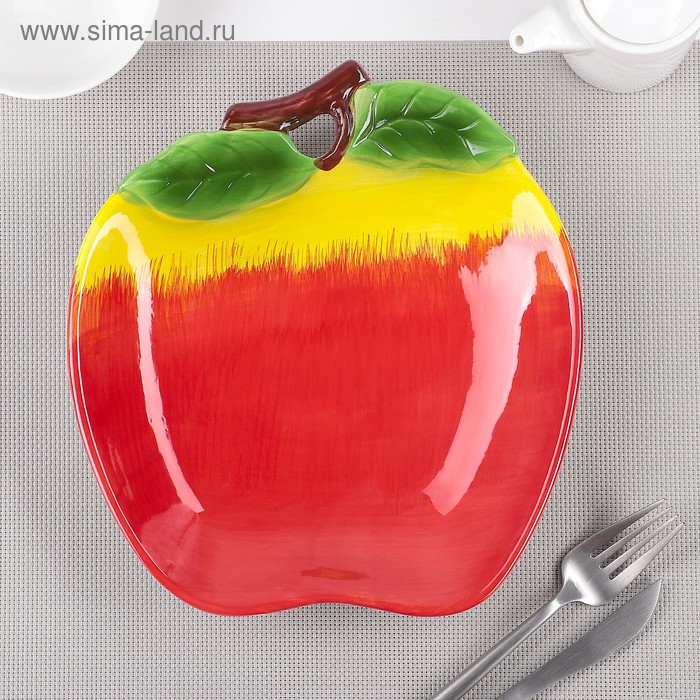 Тарелка «Яблоко», 24×21,5×4 см, цвет красный
Тарелка «Яблоко», 24×21,5×4 см, цвет красный