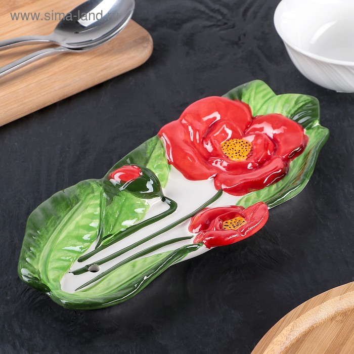 Подставка под ложку «Цветок», 24,5×10×2,5 см
Подставка под ложку «Цветок», 24,5×10×2,5 см